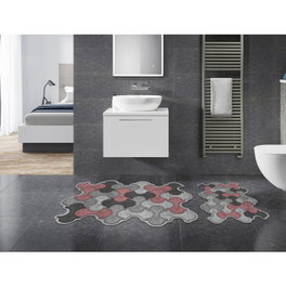 Mijölnir Juego de alfombrillas de baño de 2 piezas en color Polvo
